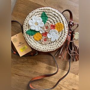 NWT Patricia Nash Raffia Crossbody